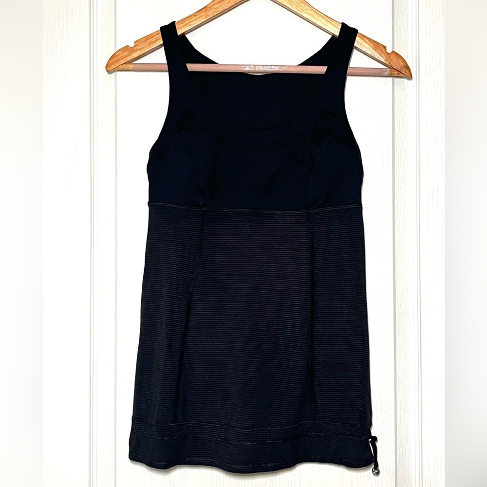 Lululemon Run: Ta Ta Topper Tank Top Black Size 4 Workout Fitness Yoga